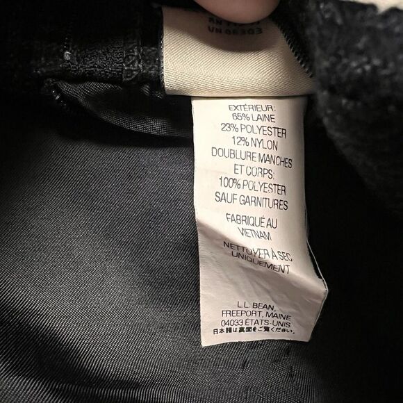 Vintage LL Bean Wool Blend 50 Tall Sport Coat Blazer Overcoat Retro Houndstooth - Picture 12 of 12